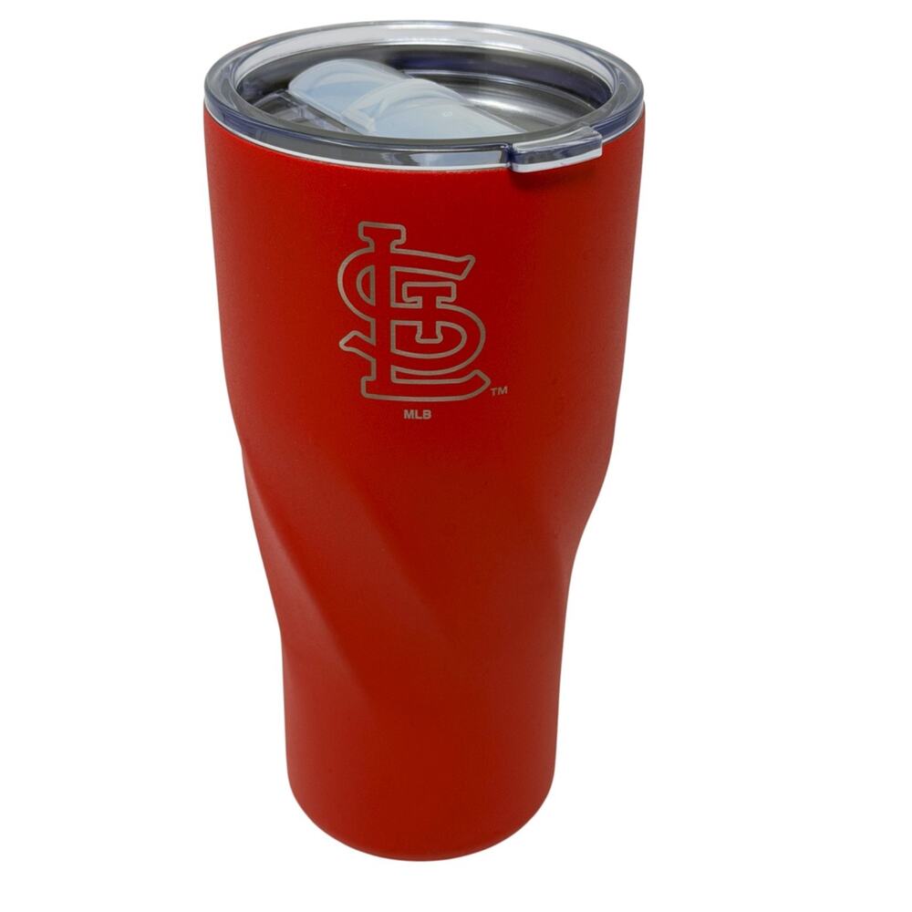 ST. LOUIS CARDINALS 30 OZ MORGAN STAINLESS STEEL TUMBLER TRAVEL MUG ENGRAVED